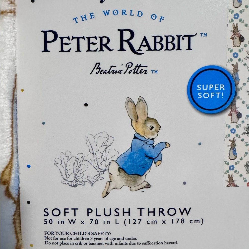 Peter Rabbit Easter Blanket NWT